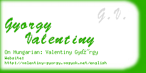 gyorgy valentiny business card